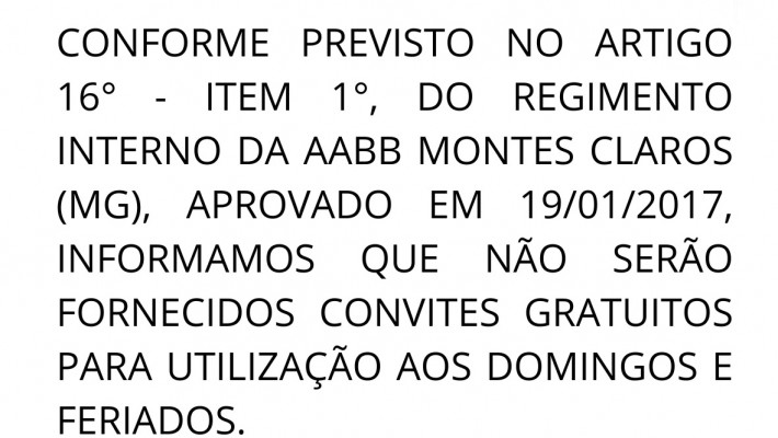 COMUNICADO IMPORTANTE