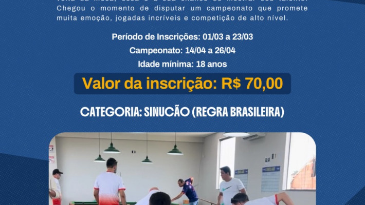 TORNEIO DE SINUCA
